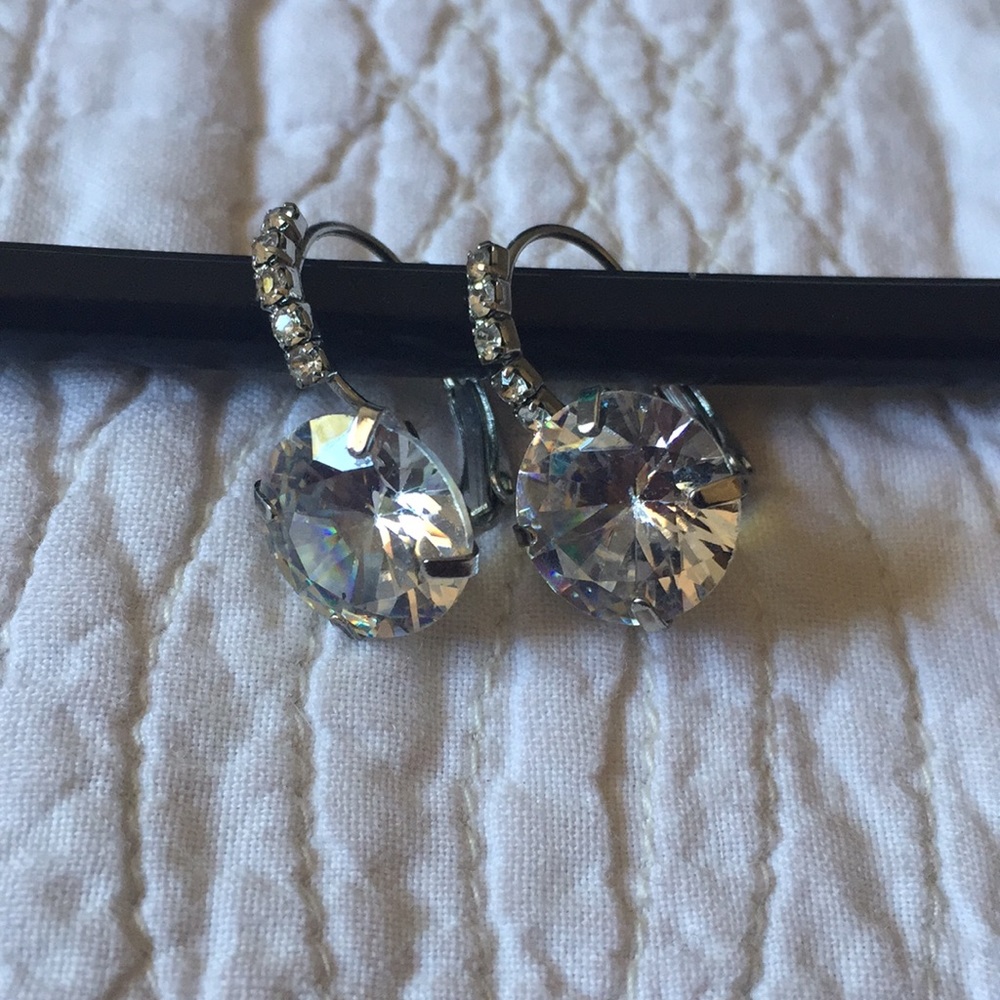 “Diamond” sterling silver earrings